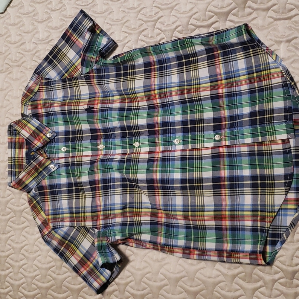 Ralph Lauren Short Sleeve Plaid button down shirt